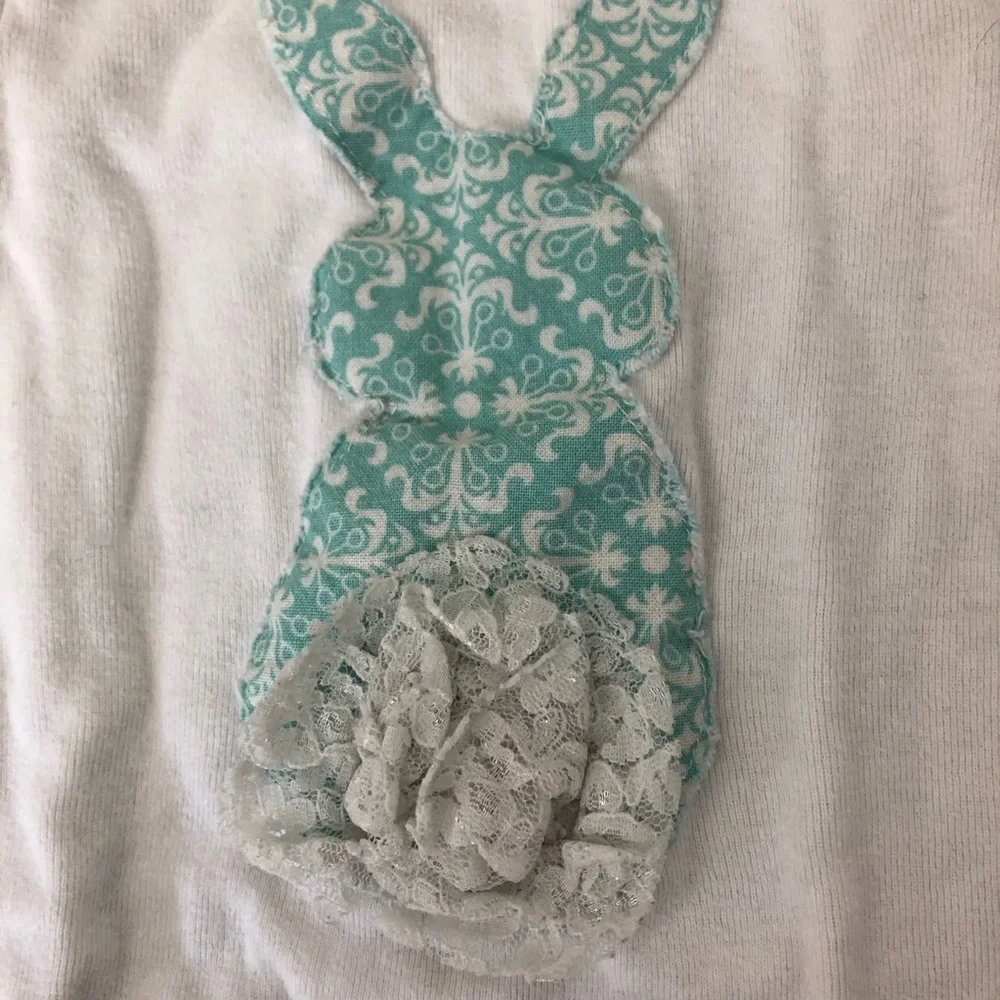 Carter's 6-12Mos. Bunny White‎ Cotton Onesie